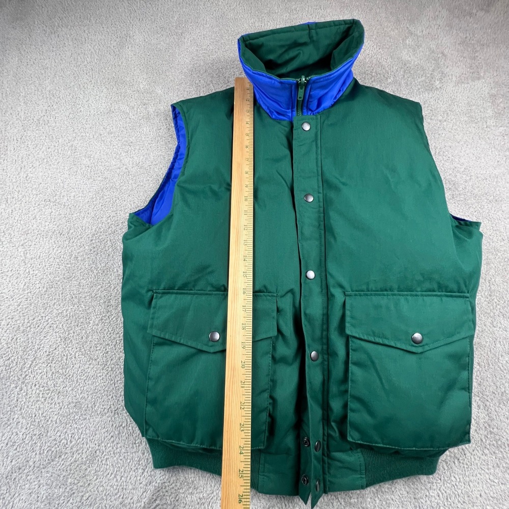 Outdoor Exchange Reversible Puffer Vest Mens XL Green Blue Down Gorpcore Hiking - Picture 8 of 16